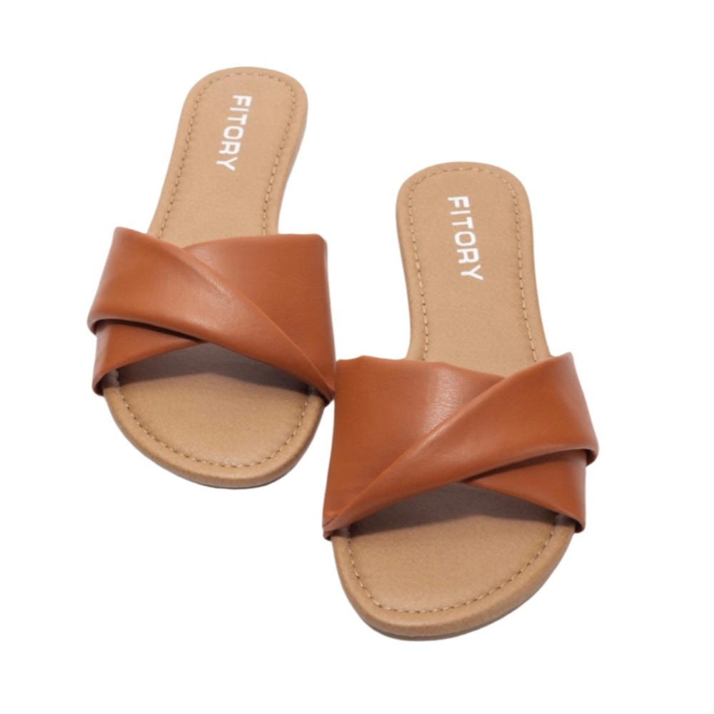 Cognac Leather Sandals